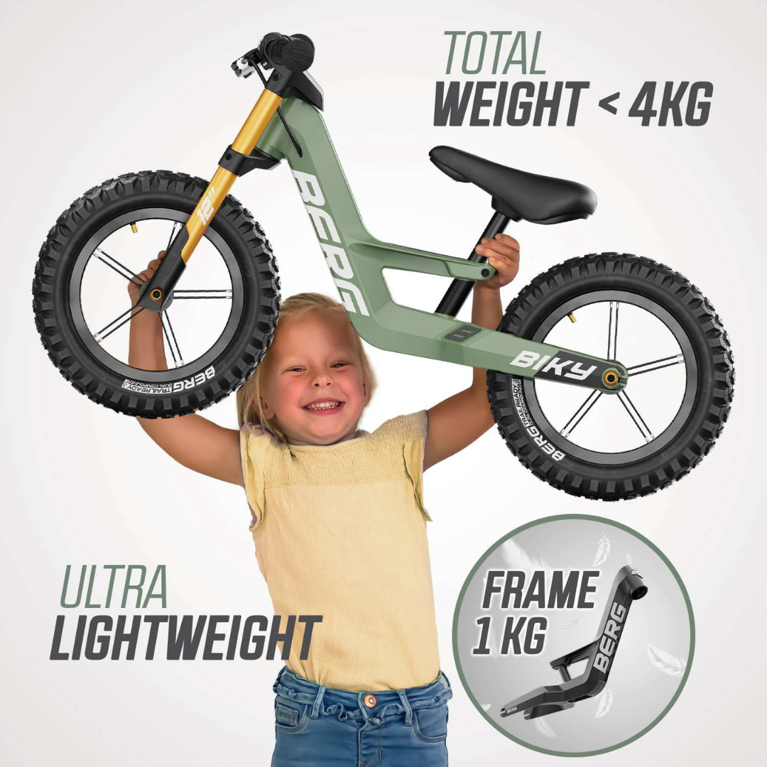 BERG Biky Cross balance bike with Handbrake - Green