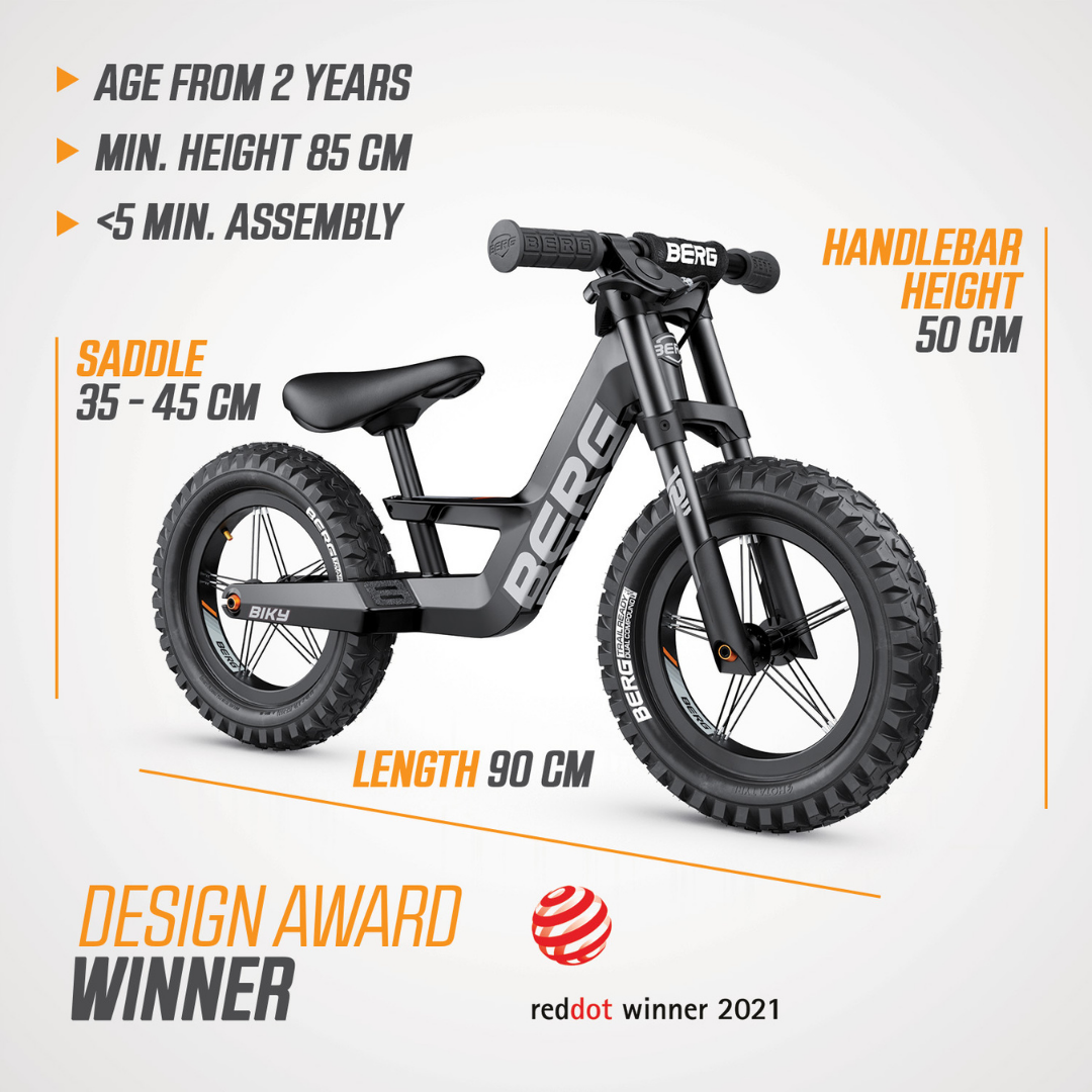 BERG Biky Cross balance bike with Handbrake - Grey