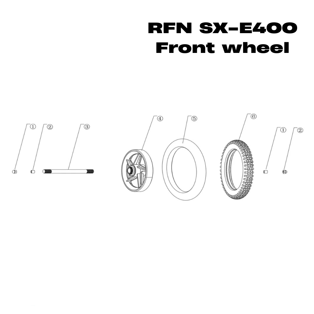 RFN Warrior SX-E400 Front Wheel Parts