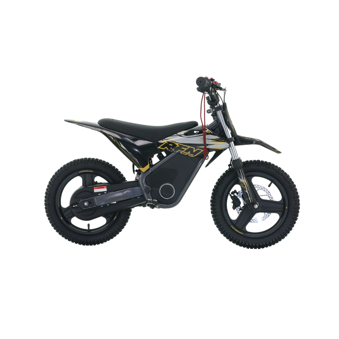 Black electric bike RFN SXE700 with visible branding on a white background