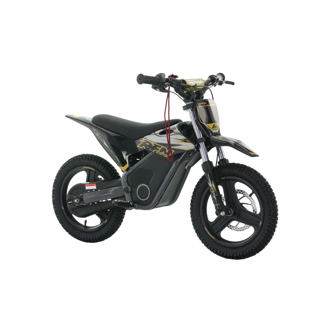 Black electric bike RFN SXE700 with visible branding on a white background