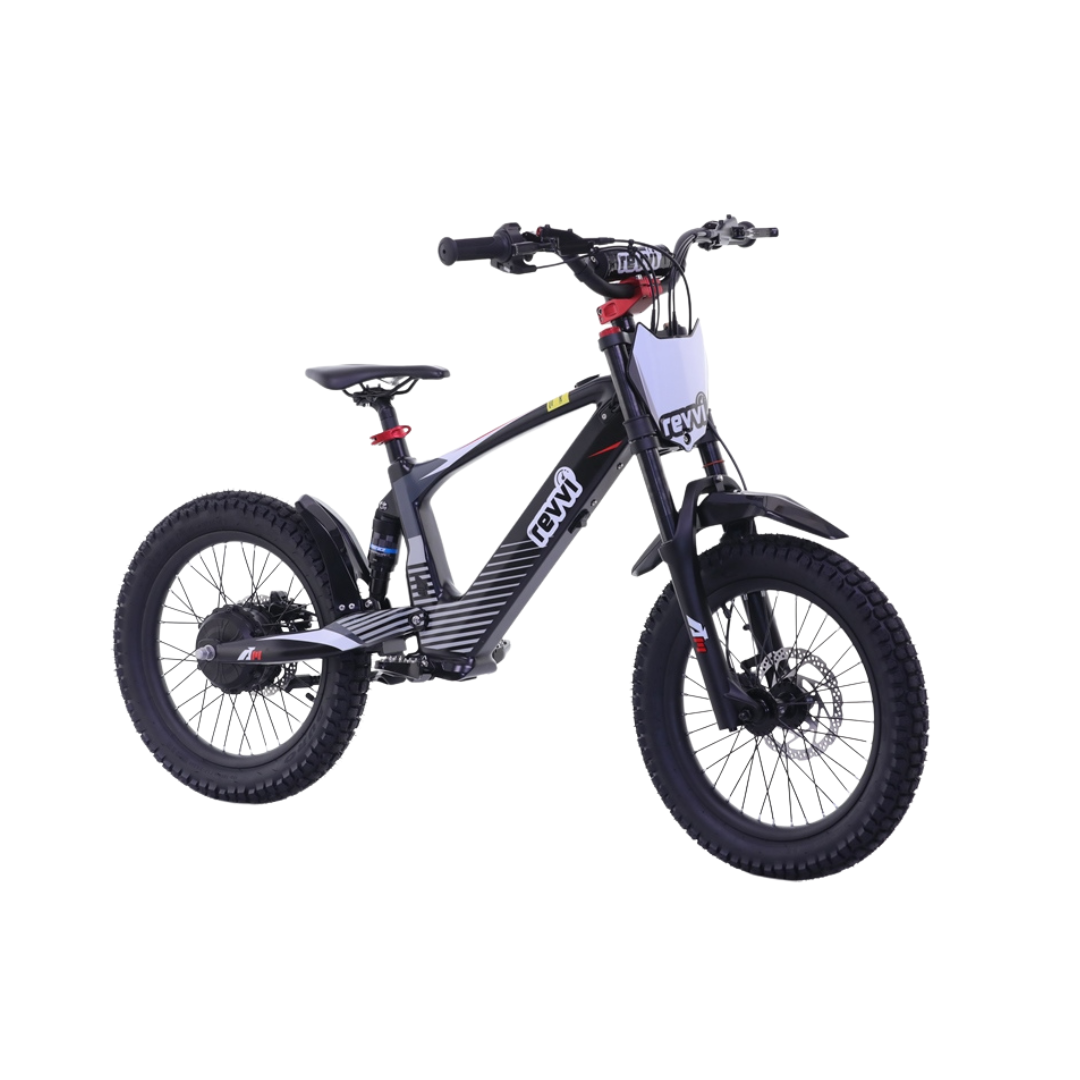 Revvi 18 Electric Balance Bike Black Future Riders