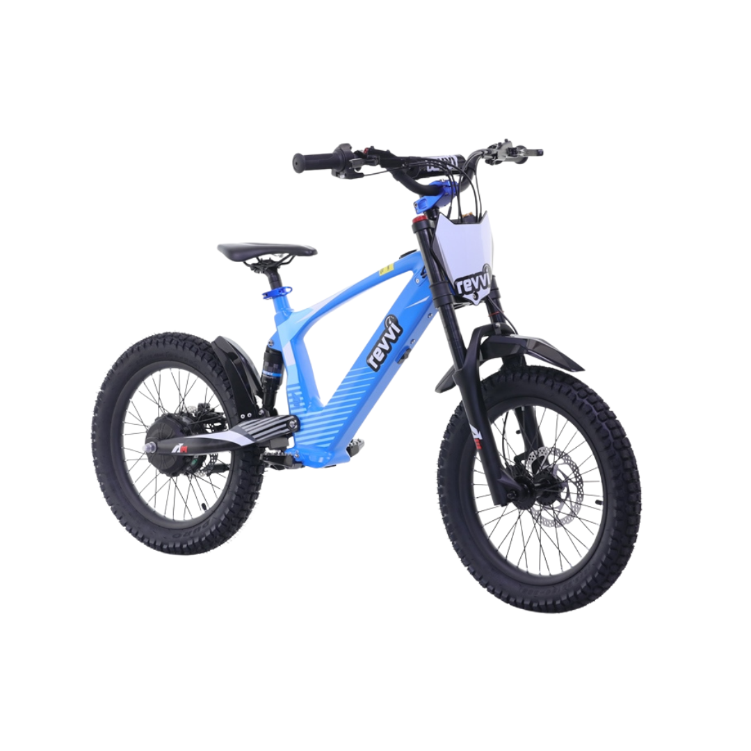 Revvi 18 Electric Balance Bike Blue Future Riders