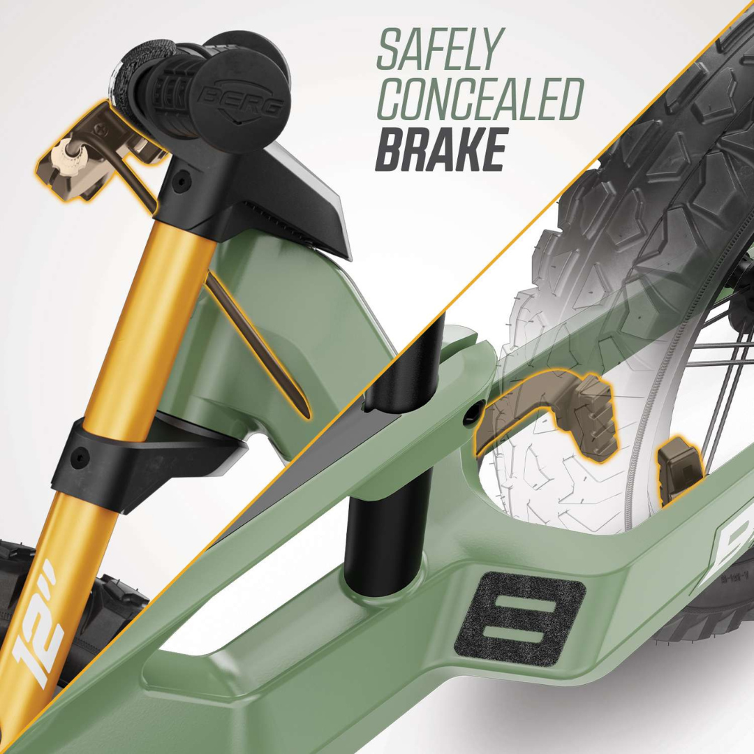 BERG Biky Cross balance bike with Handbrake - Green