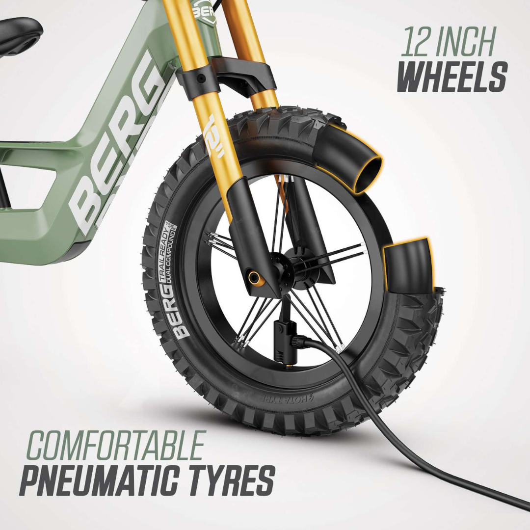 BERG Biky Cross balance bike with Handbrake - Green