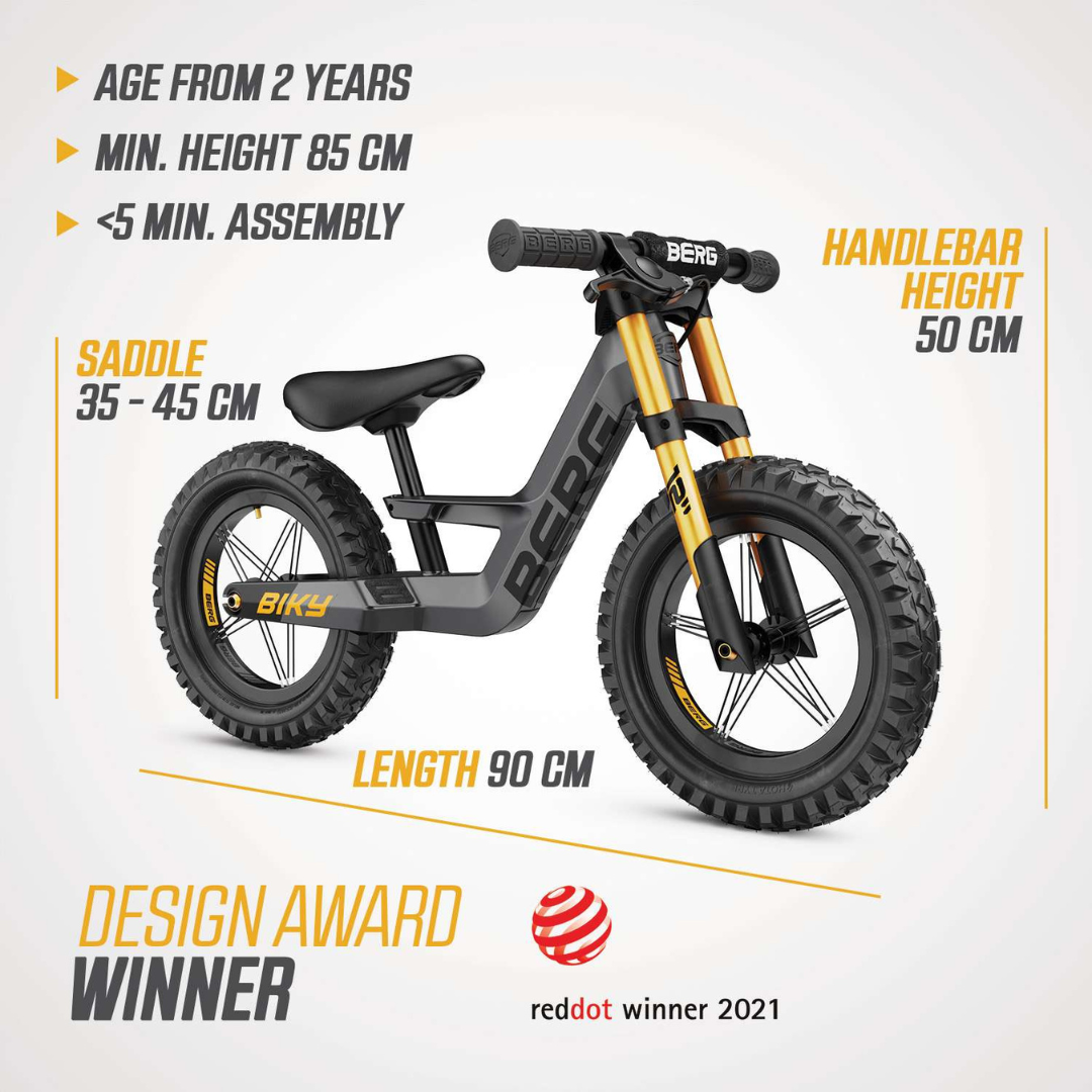 BERG Biky Cross balance bike with Handbrake - Grey