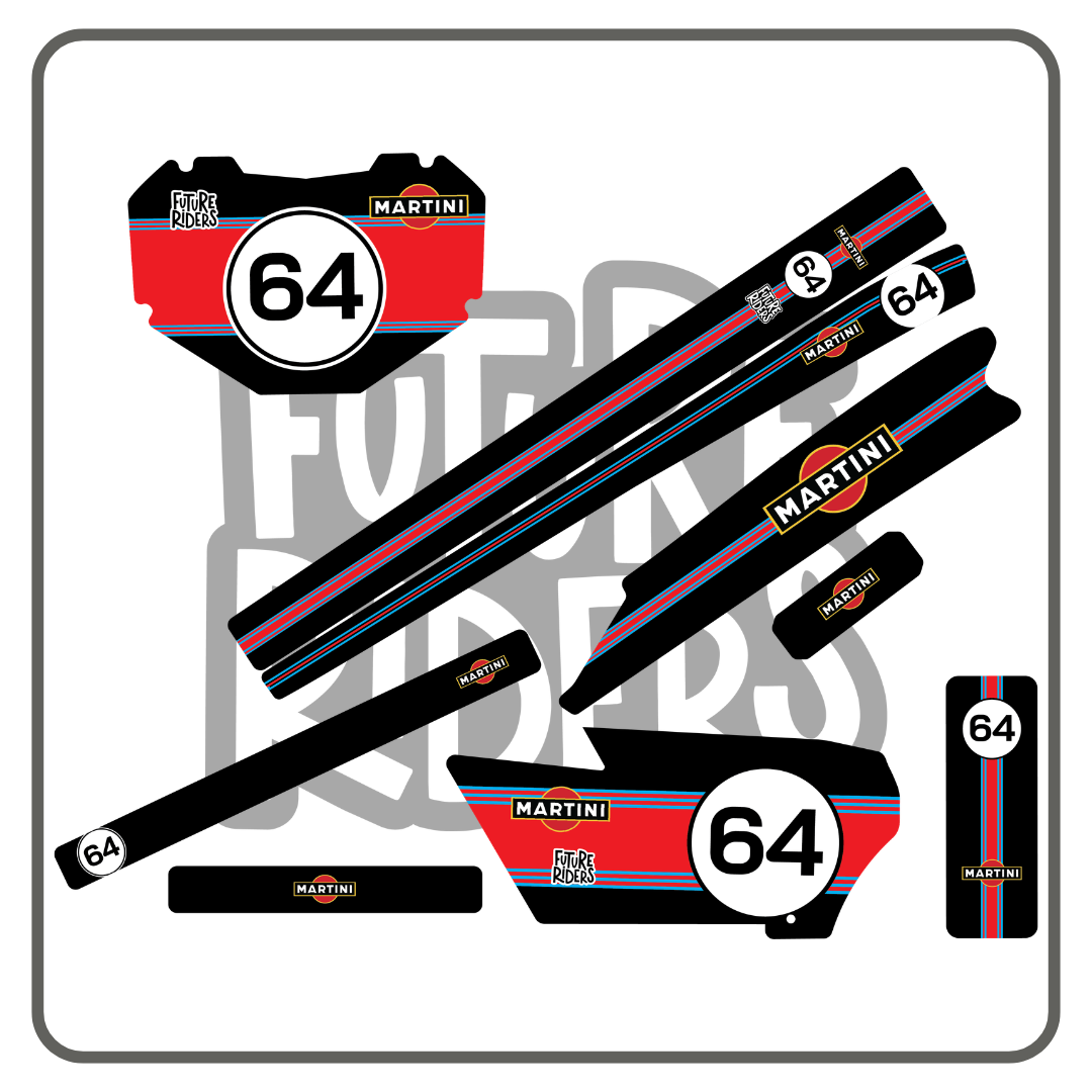 Amped A20 Pro Sticker Kit - Martini