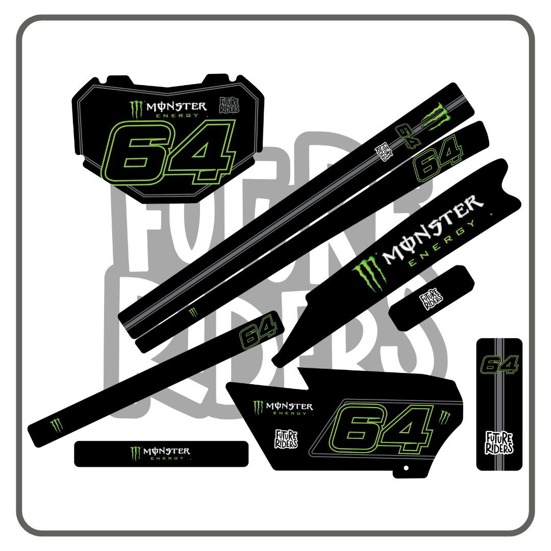 Amped A20 Pro Sticker Kit - Monster