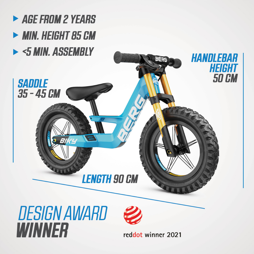 BERG Biky Cross balance bike with Handbrake - Blue