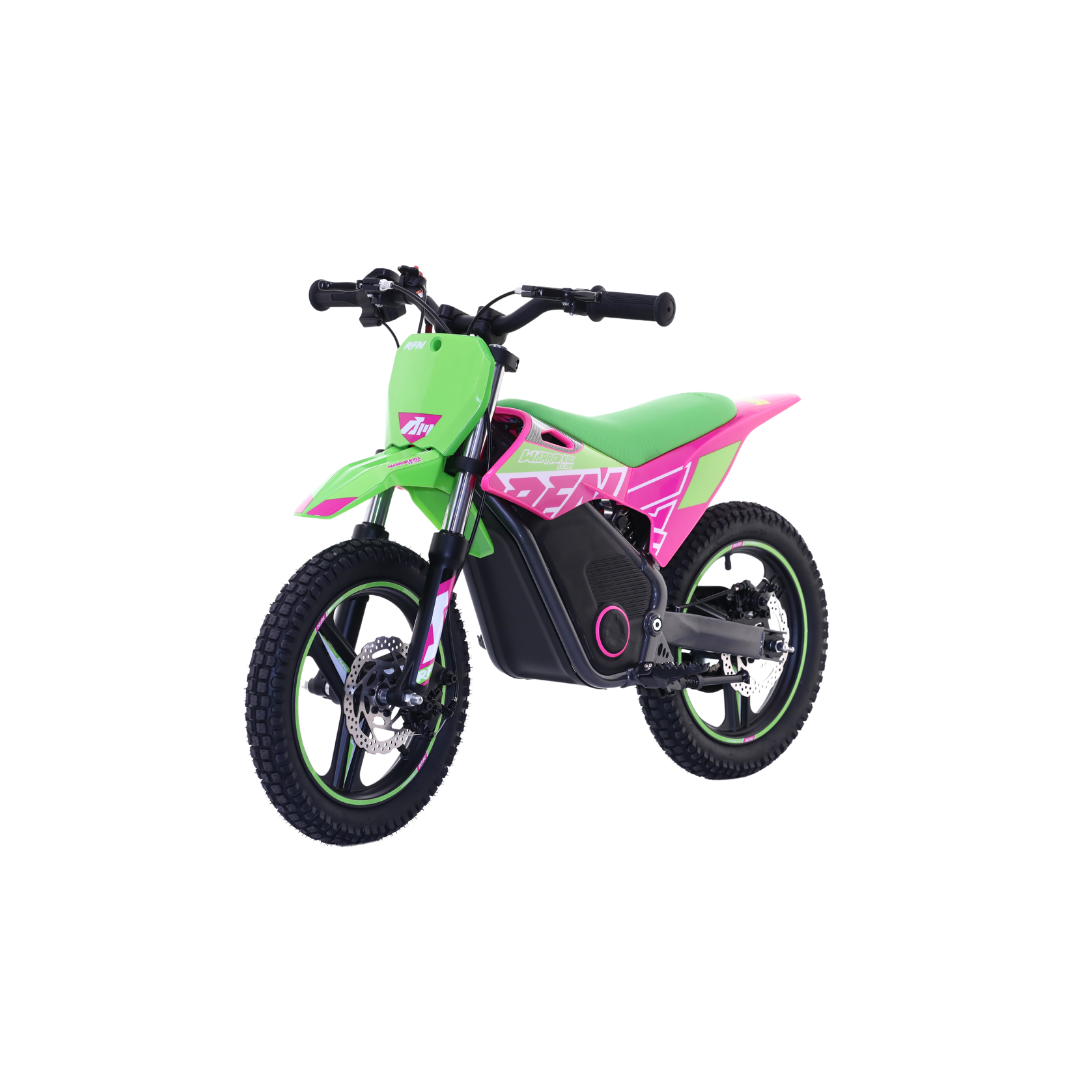 RFN Warrior SX E500 Electric Bike Green Pink