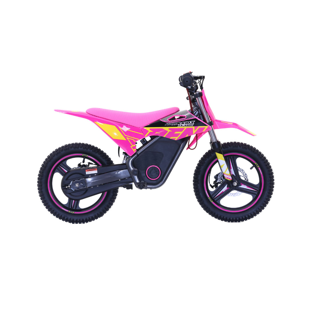 RFN Warrior SX E500 in Pink and yellow at Future riders