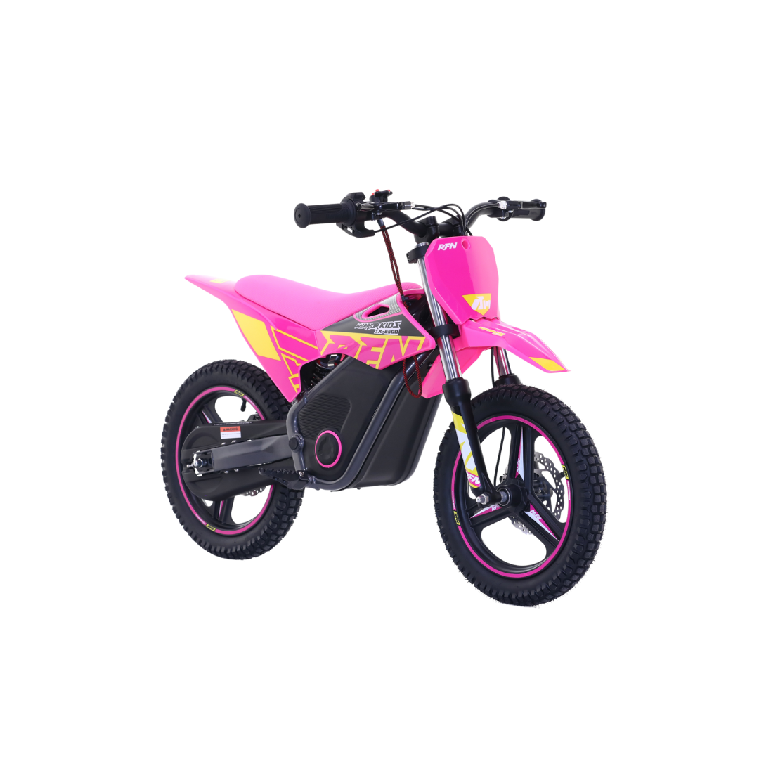 RFN Warrior SX E500 in Pink and yellow at Future riders
