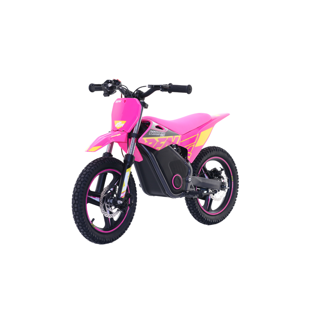 RFN Warrior SX E500 in Pink and yellow at Future riders