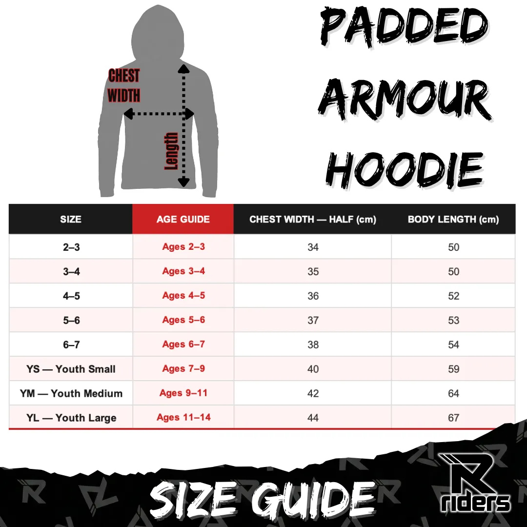 R Riders Kids MTB Padded Hoodie