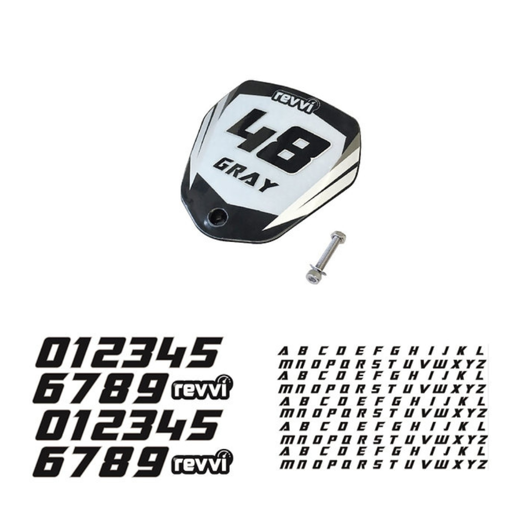 Revvi Number and Name Board Kit - To fit Revvi 12" + 16" + 16" plus