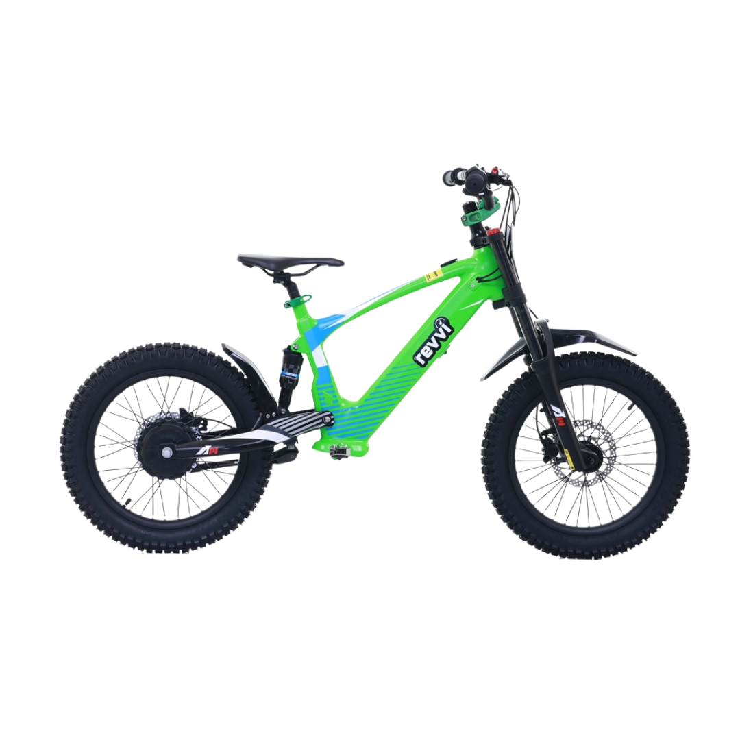 Revvi 18 Electric Balance Bike Green Future Riders
