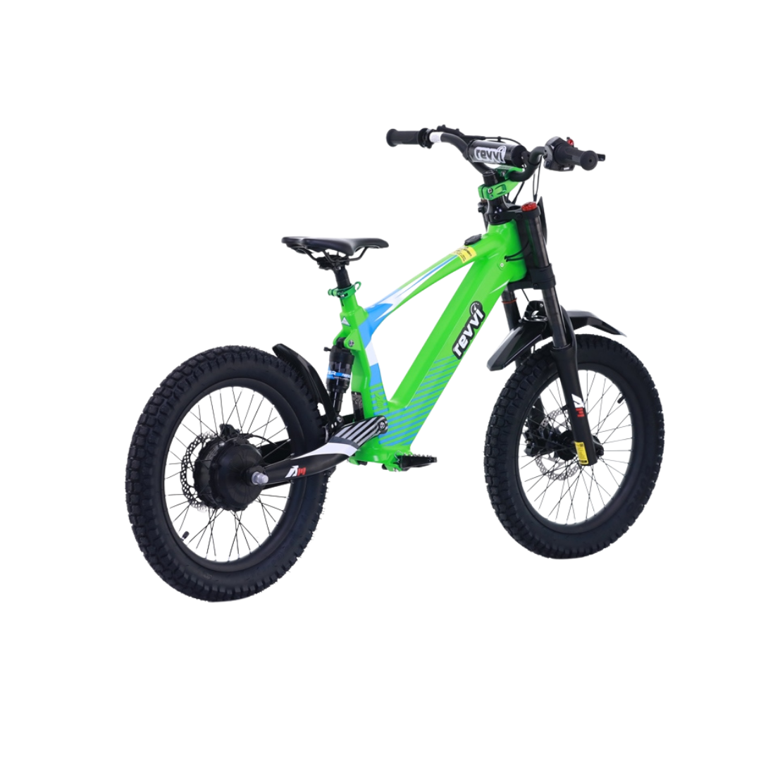 Revvi 18 Electric Balance Bike Green Future Riders